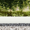 Vidaxl borde de jardín 20 piezas blanco 100 x 0,05 x 20 cm acero laminado en frío