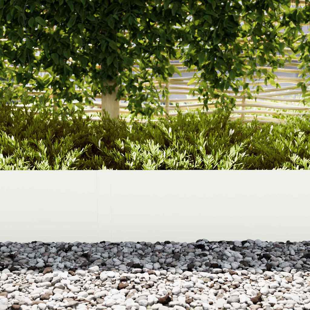 Vidaxl tuinrand 20 pcs wit 100 x 0.05 x 20 cm koudgewalst staal