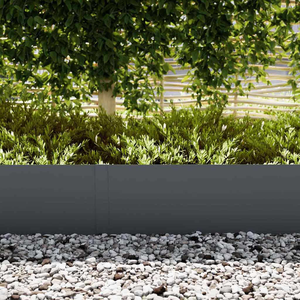 Vidaxl tuinrand 20 pcs antraciet 100 x 0.05 x 20 cm koudgewalst staal