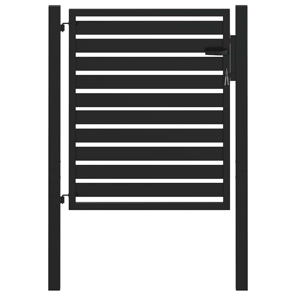 Vidaxx puerta de jardín con cerradura 100x100 cm aluminio negro