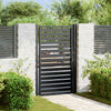 Cancello da giardino con serratura Vidaxx 100x150 cm alluminio nero