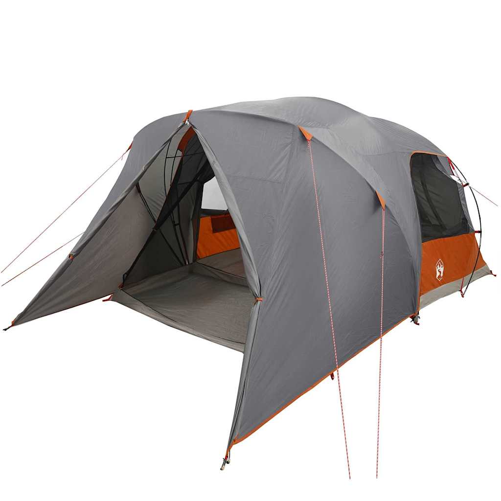 Vidaxl koepeltent met dak grijs en oranje 455 x 252 x 178 cm