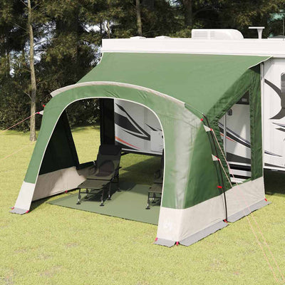 Tienda de campaña vidaxx con techo y almacenamiento verde 410 x 275 x 245 cm