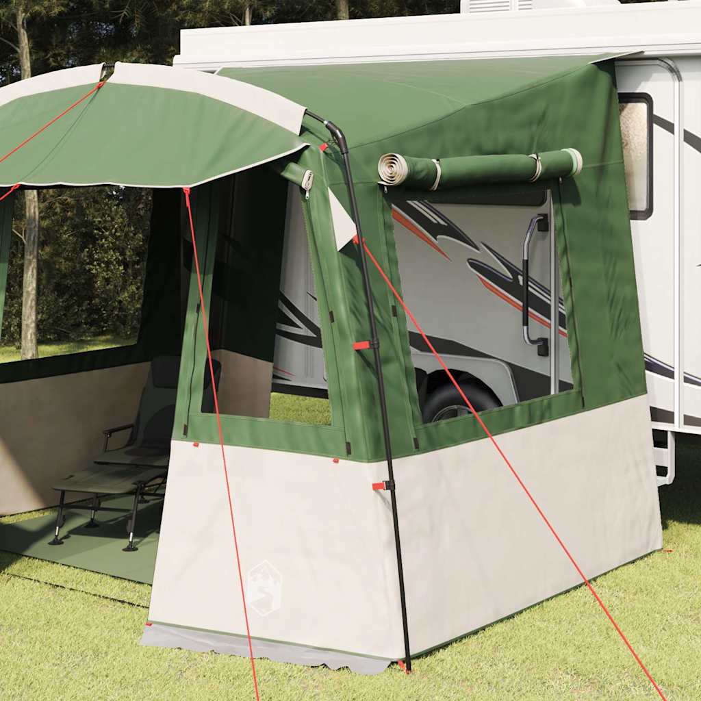Tenda Vidaxx per portellone posteriore per roulotte con tetto verde 352 x 250 x 240 cm