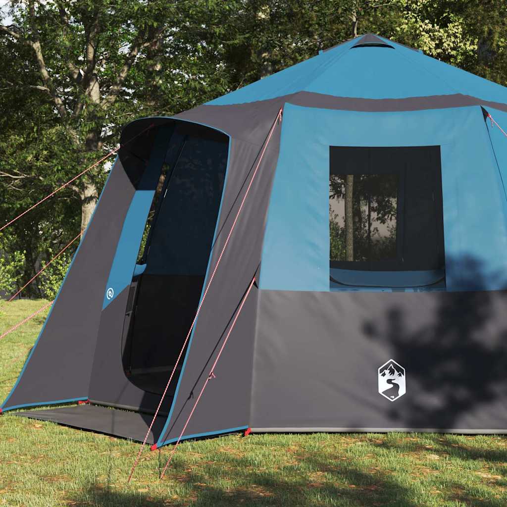 Tenda da casa Vidaxx con tetto blu e grigio 405 x 405 x 273 cm