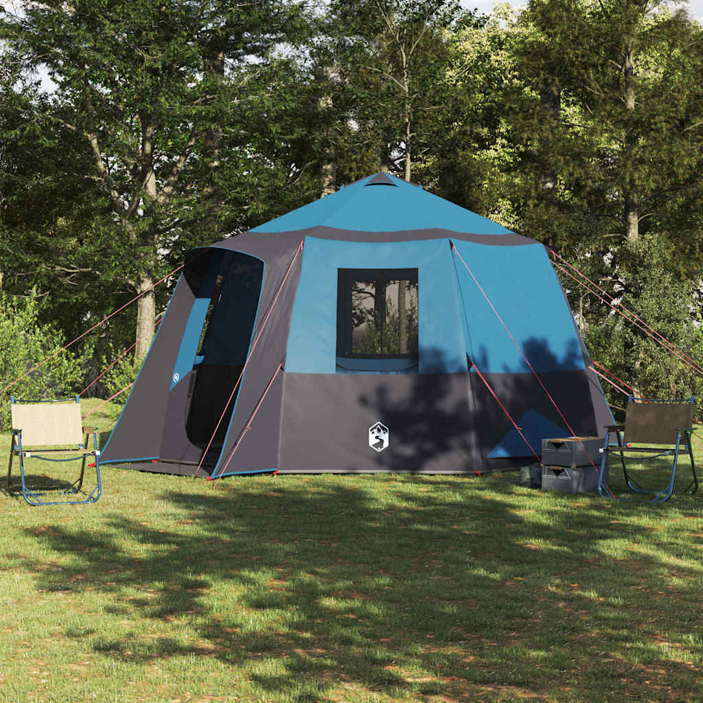 Tenda da casa Vidaxx con tetto blu e grigio 405 x 405 x 273 cm
