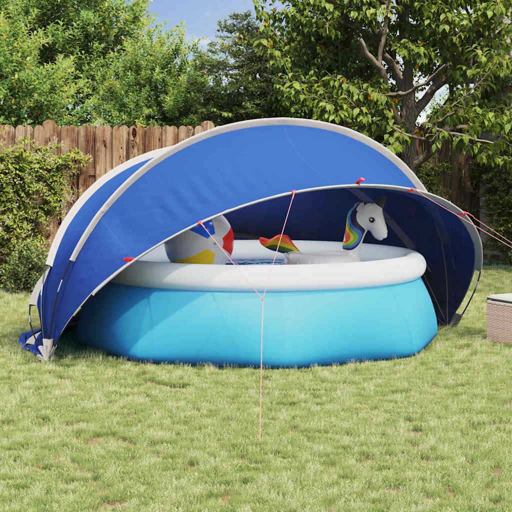 Cupola per piscina Vidaxl verde 405 x 405 x 192 cm Poliestere 185t con rivestimento in PU