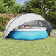 Cupola per piscina Vidaxl grigia e arancione 405 x 405 x 192 cm