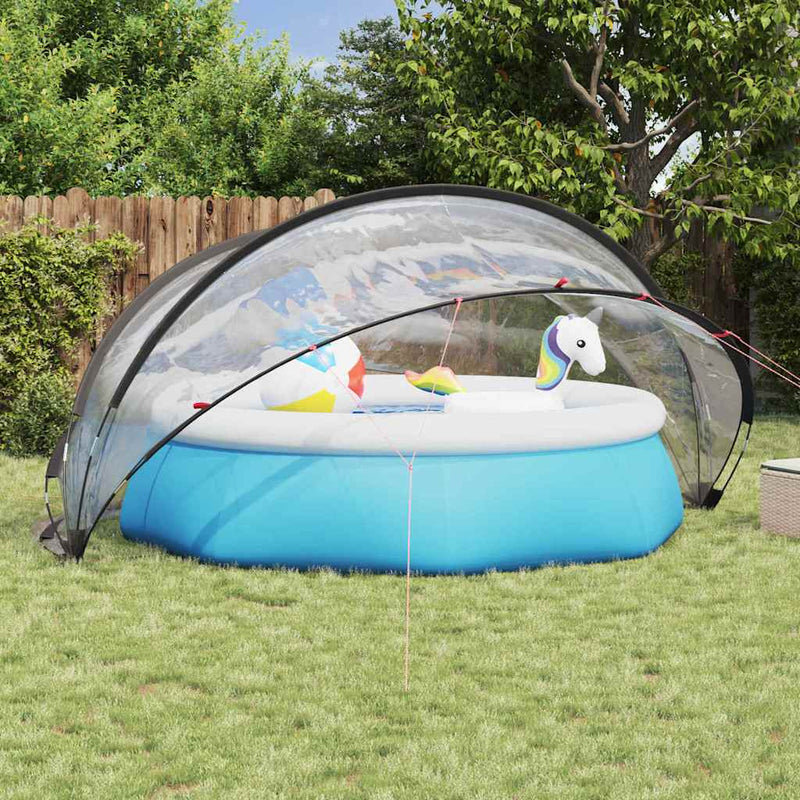 Cupola per piscina Vidaxl trasparente 405 x 405 x 192 cm PVC