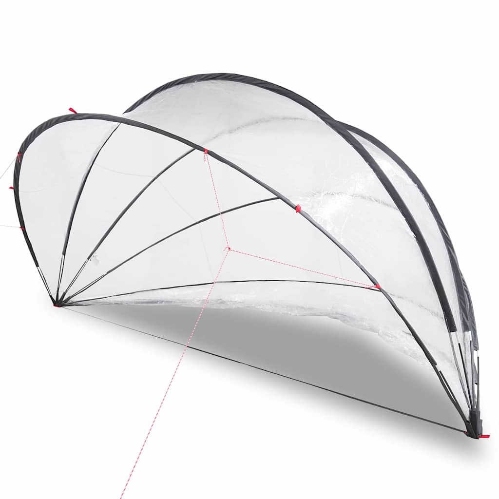 Domo para piscina vidaxl transparente 472 x 460 x 229 cm PVC