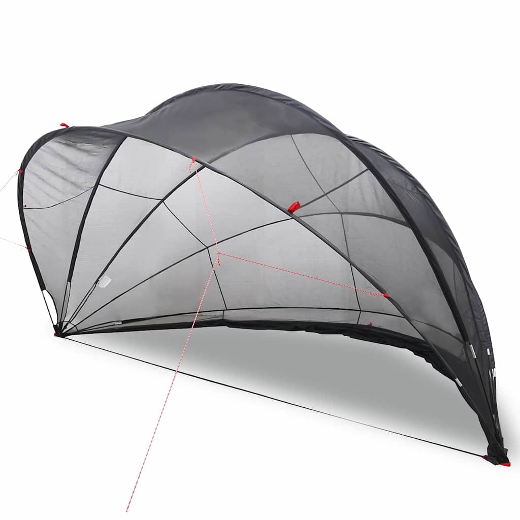 Vidaxl pooldome zwart 472 x 460 x 229 cm 185t polyester met pu-coating