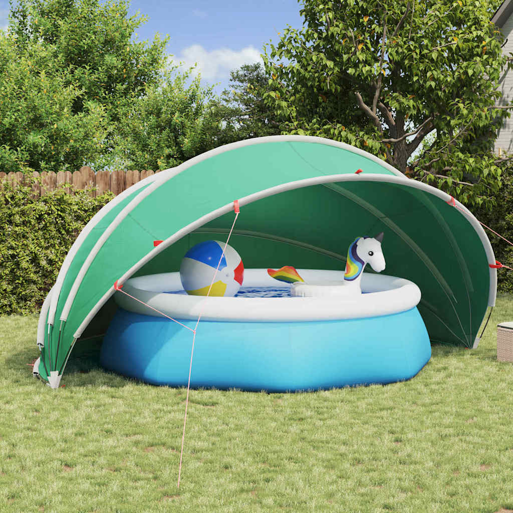 Domo para piscina vidaxl azul 500 x 500 x 236 cm poliéster 185t con revestimiento de PU