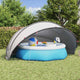Cupola per piscina Vidaxl grigia e arancione 500 x 500 x 236 cm