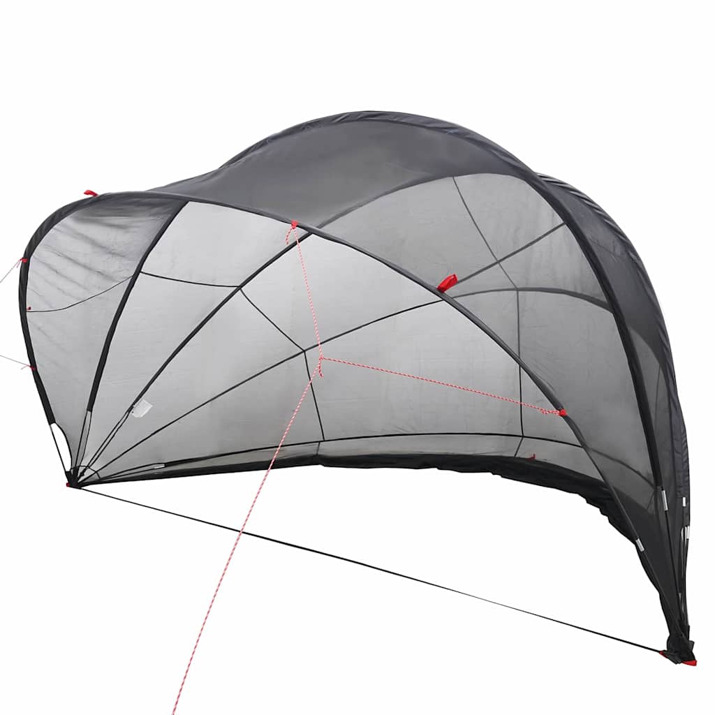 Domo para piscina vidaxl negro 500 x 500 x 236 cm poliéster 185t con revestimiento de PU