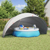 Vidaxl pooldome grijs en oranje 592 x 590 x 275 cm