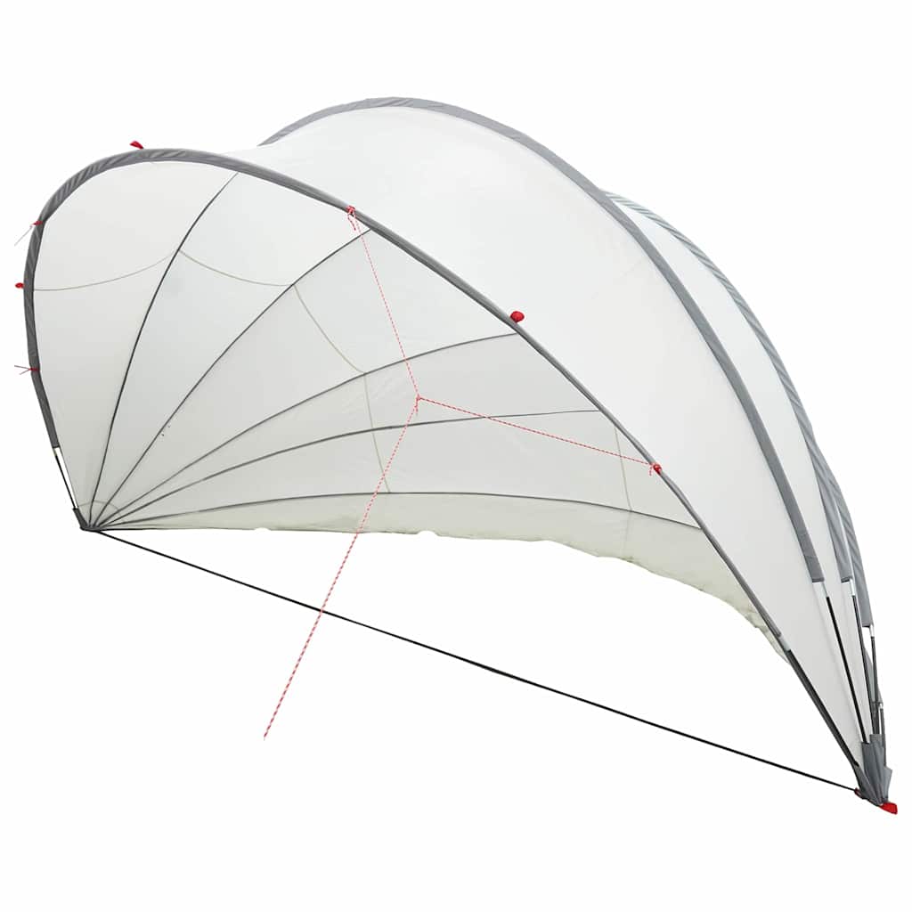 Vidaxl pooldome grijs en oranje 592 x 590 x 275 cm