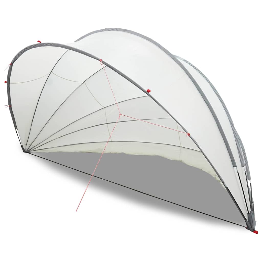 Vidaxl pooldome grijs en oranje 592 x 590 x 275 cm