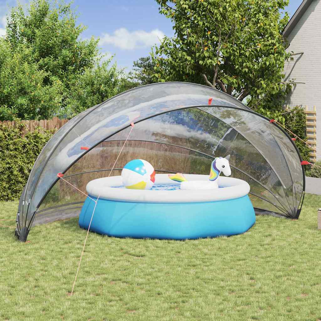 Cupola per piscina Vidaxl trasparente 592 x 590 x 275 cm PVC