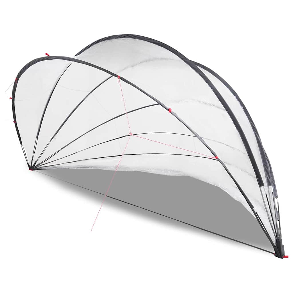 Cupola per piscina Vidaxl trasparente 592 x 590 x 275 cm PVC