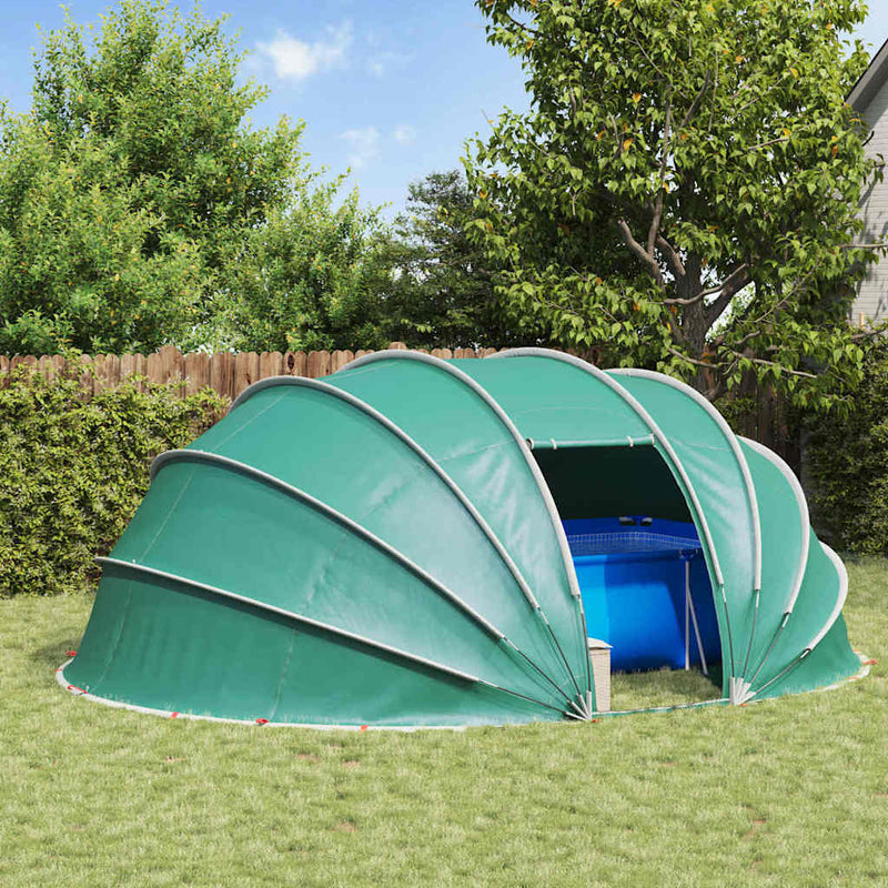 VidaXL tienda de campaña para piscina cúpula azul 538 x 440 x 204 cm