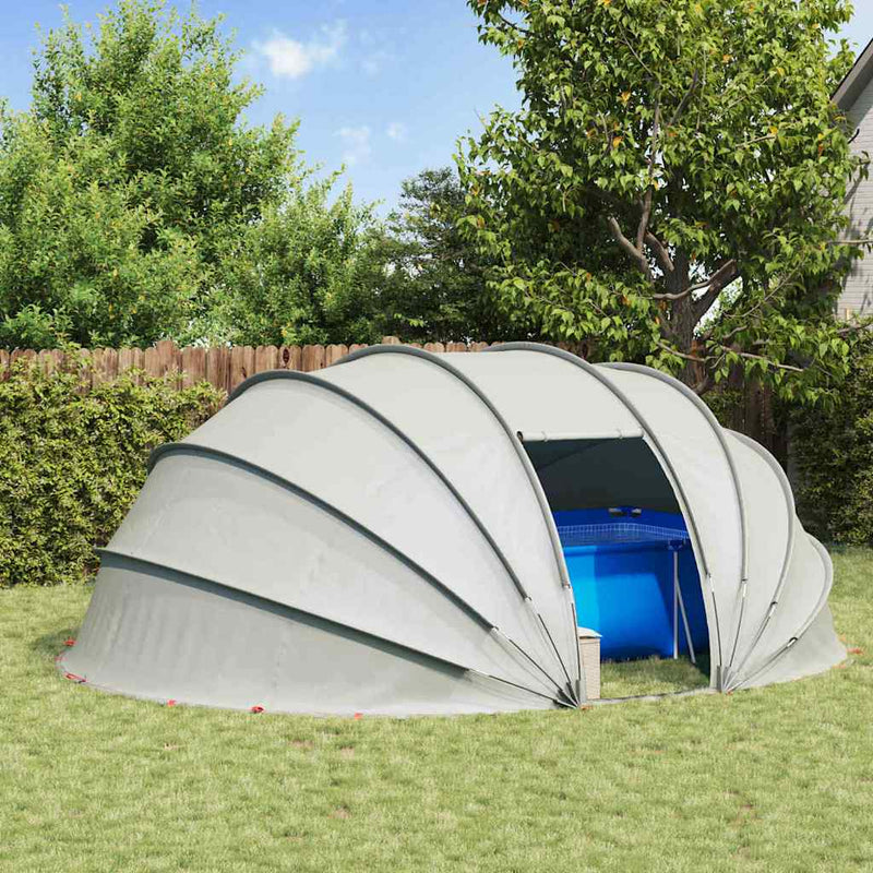 Tenda da piscina Vidaxx a cupola grigia 538 x 440 x 204 cm