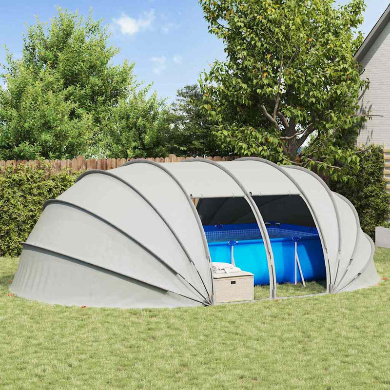 Vidaxl zwembad tent koepel grijs 538 x 440 x 204 cm