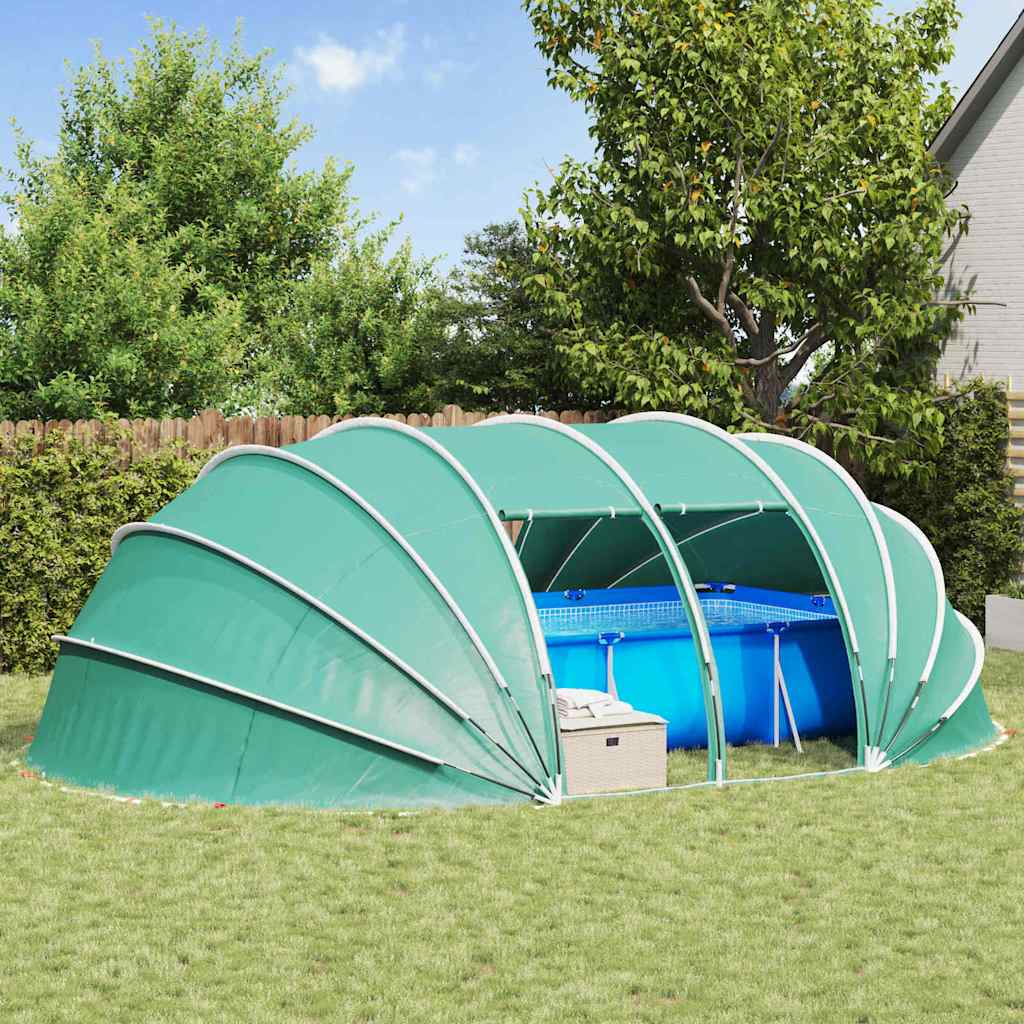 VidaXL tenda da piscina a cupola blu 640 x 432 x 205 cm