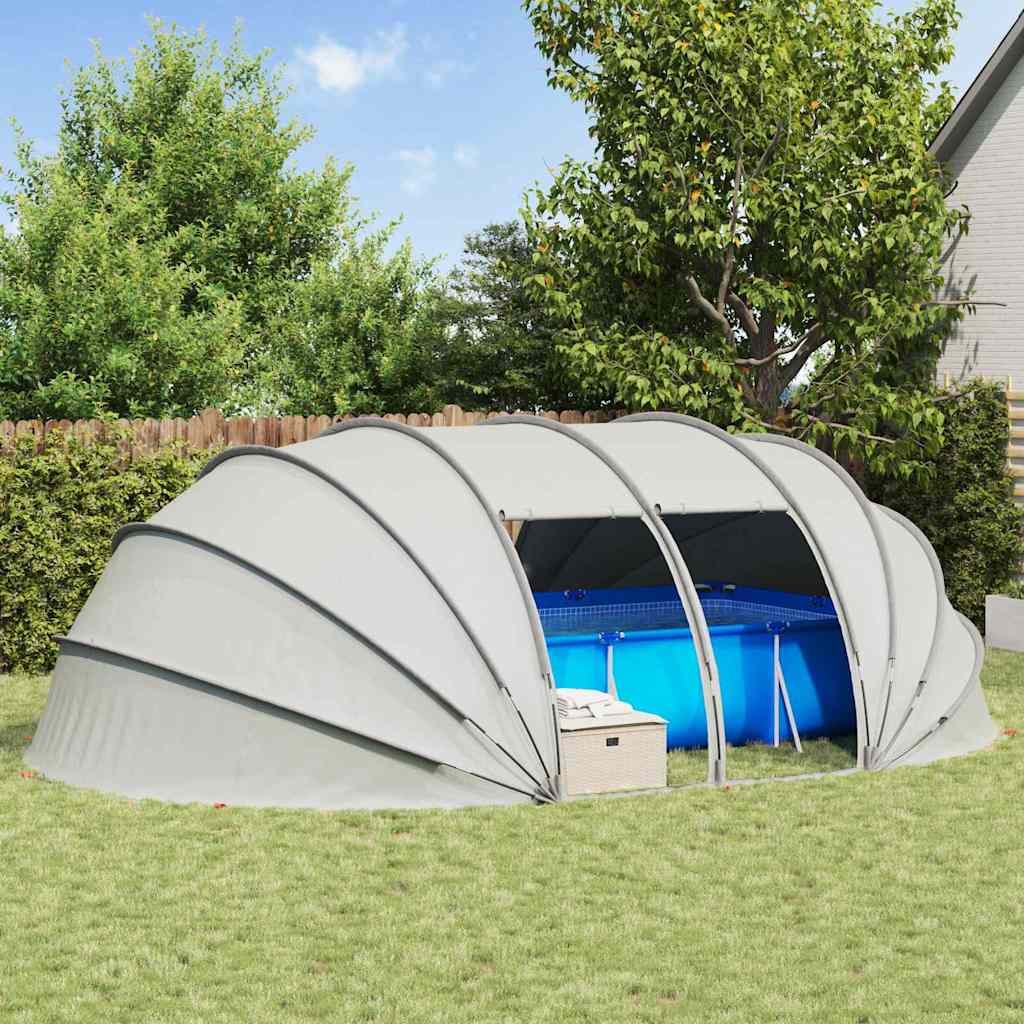 Tenda da piscina Vidaxx a cupola grigia 640 x 432 x 205 cm