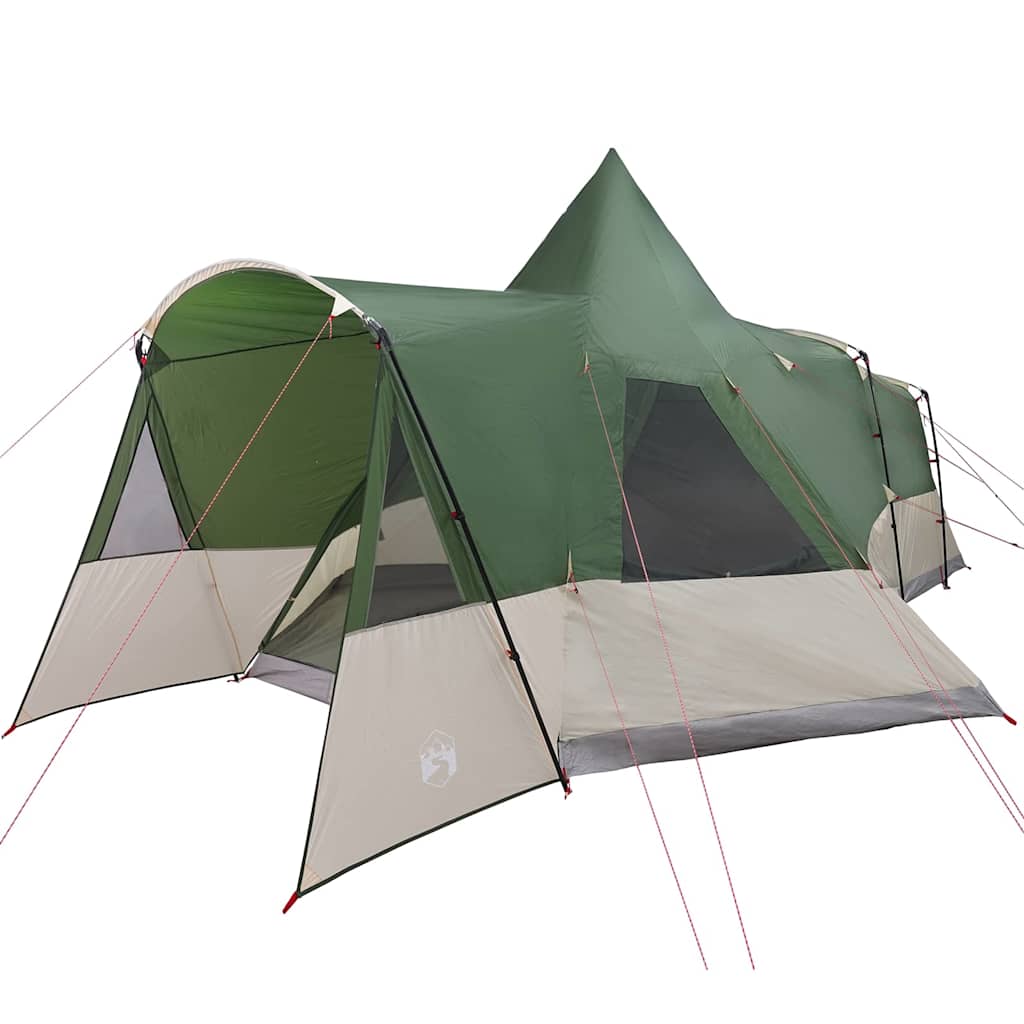 Tenda Tipi Vidaxl con tetto e ripostiglio verde 720 x 465 x 295 cm