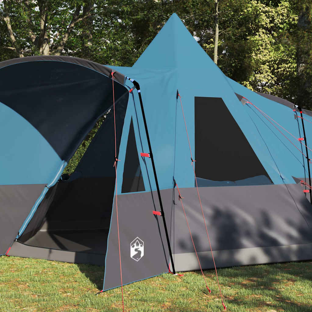 Tenda Tipi Vidaxl con tetto e ripostiglio blu 720 x 465 x 295 cm