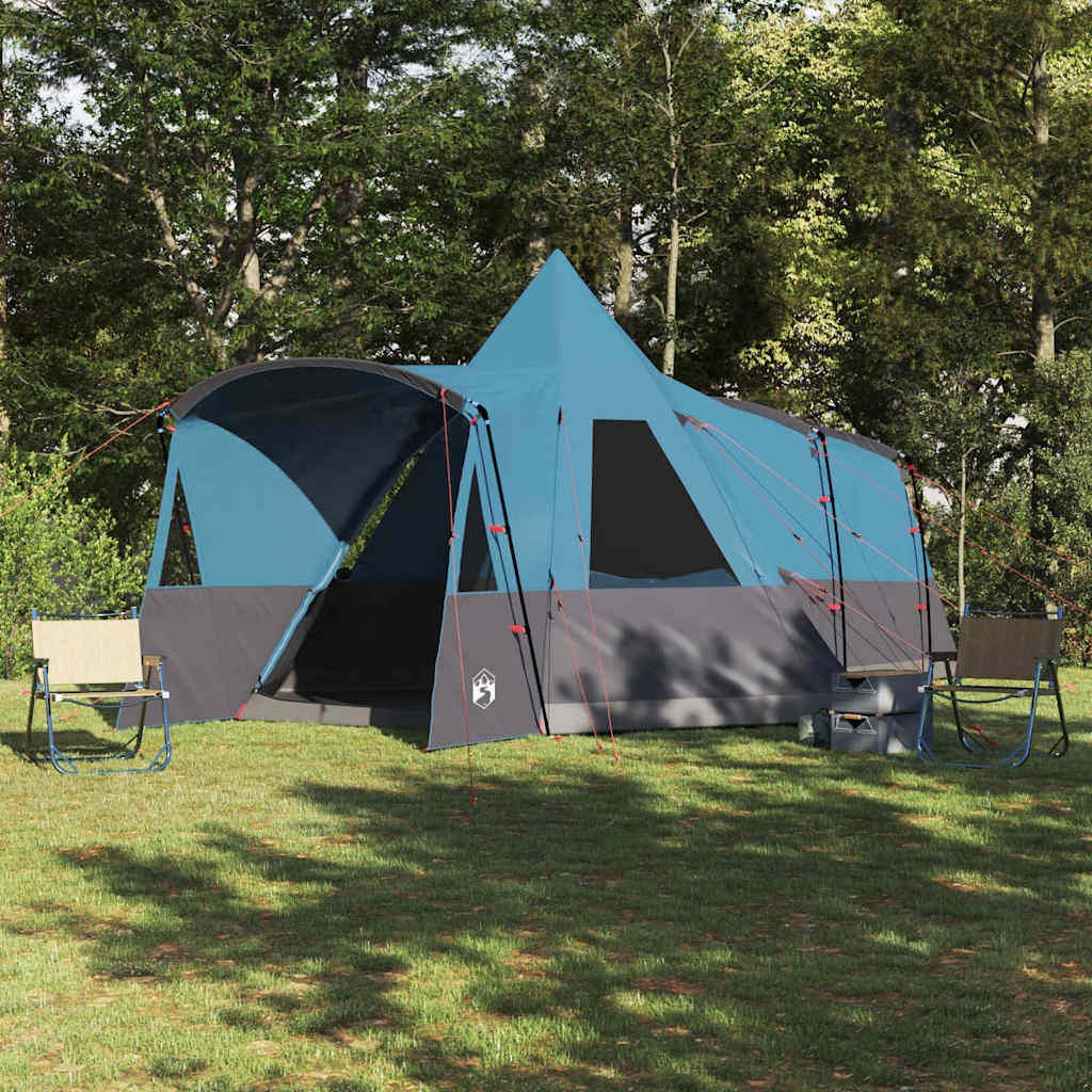 Tenda Tipi Vidaxl con tetto e ripostiglio blu 720 x 465 x 295 cm