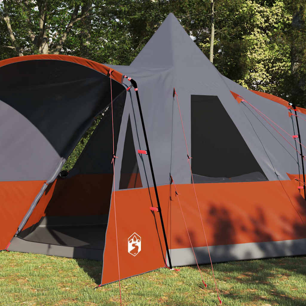 Vidaxl teepee tent met dak grijs en oranje 720 x 465 x 295 cm