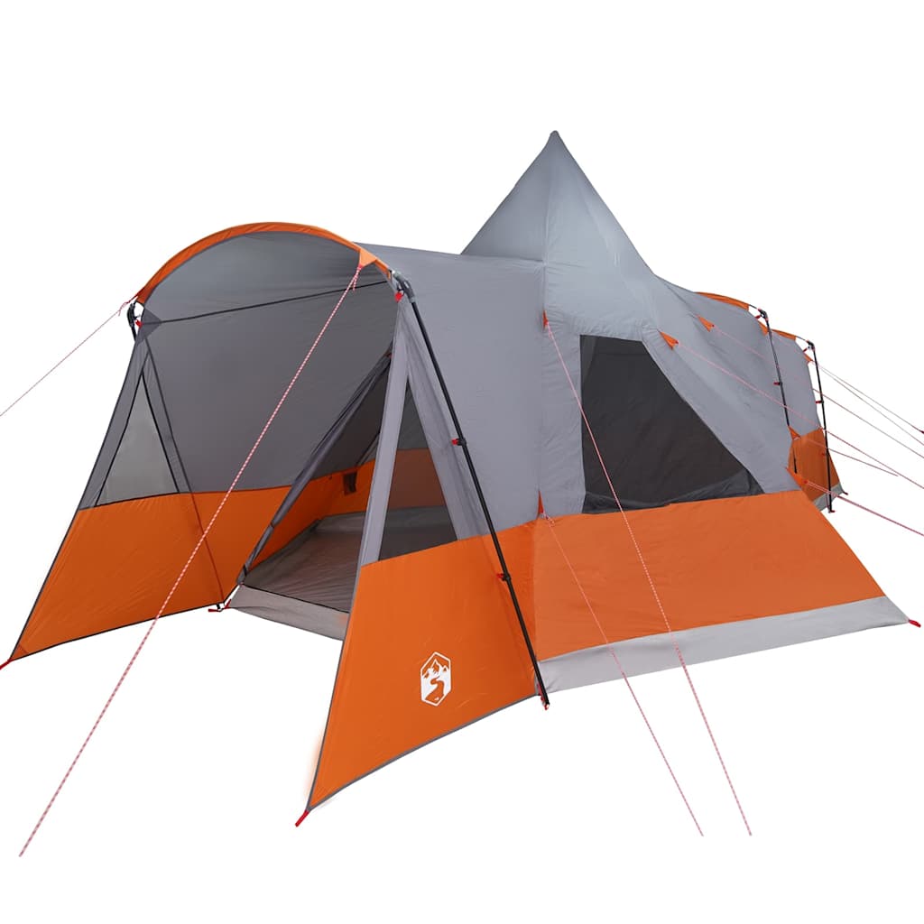Tienda tipi Vidaxl con techo gris y naranja 720 x 465 x 295 cm