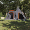 Vidaxl teepee tent met dak grijs en oranje 545 x 450 x 295 cm