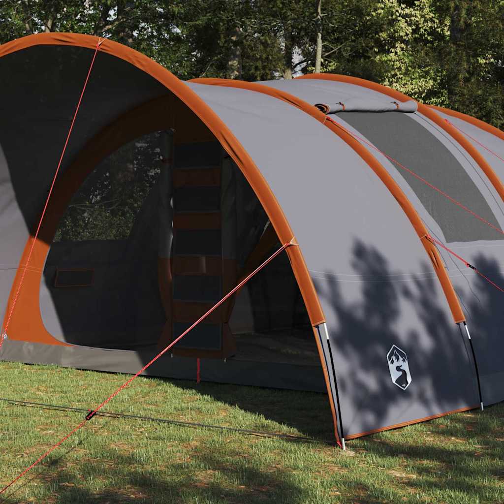 Tienda túnel Vidaxx con techo gris y naranja 710 x 460 x 245 cm