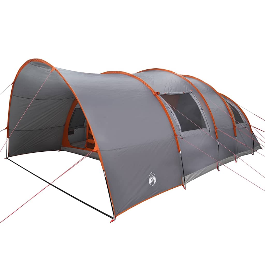 Tienda túnel Vidaxx con techo gris y naranja 710 x 460 x 245 cm