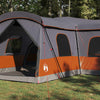 Vidaxl tent met dak met opslag grijs en oranje 680 x 510 x 210 cm