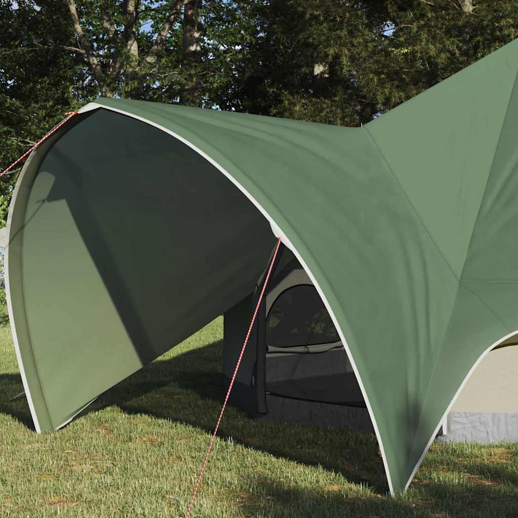 Tenda tipi Vidaxl con tetto verde e grigio 600 x 600 x 347 cm
