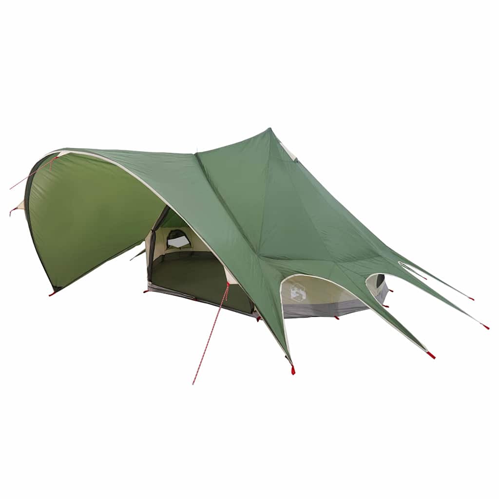 Tenda tipi Vidaxl con tetto verde e grigio 600 x 600 x 347 cm