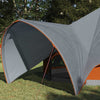 Tienda tipi Vidaxl con techo gris y naranja 600 x 600 x 347 cm
