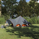 Tienda tipi Vidaxl con techo gris y naranja 600 x 600 x 347 cm