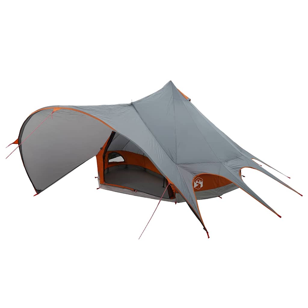 Tienda tipi Vidaxl con techo gris y naranja 600 x 600 x 347 cm