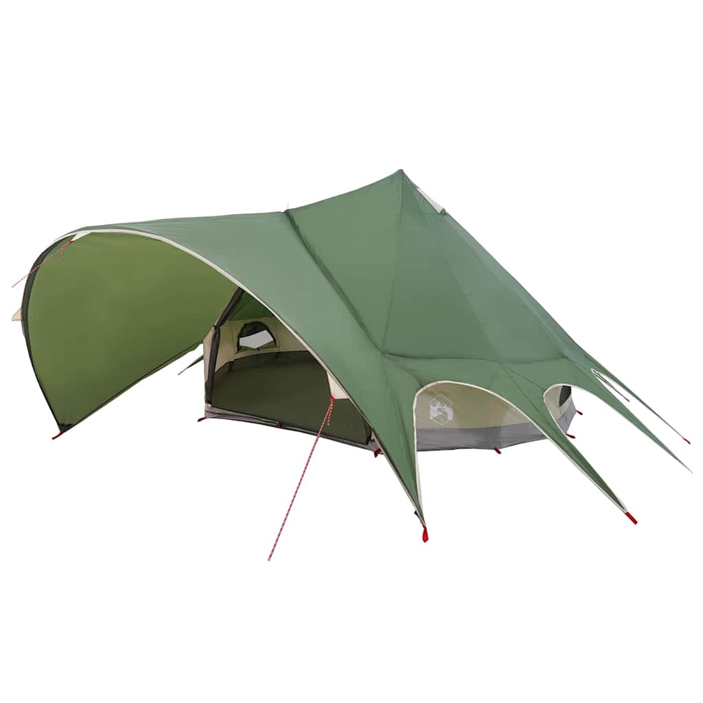 Tenda tipi Vidaxl con tetto verde e grigio 600 x 600 x 347 cm