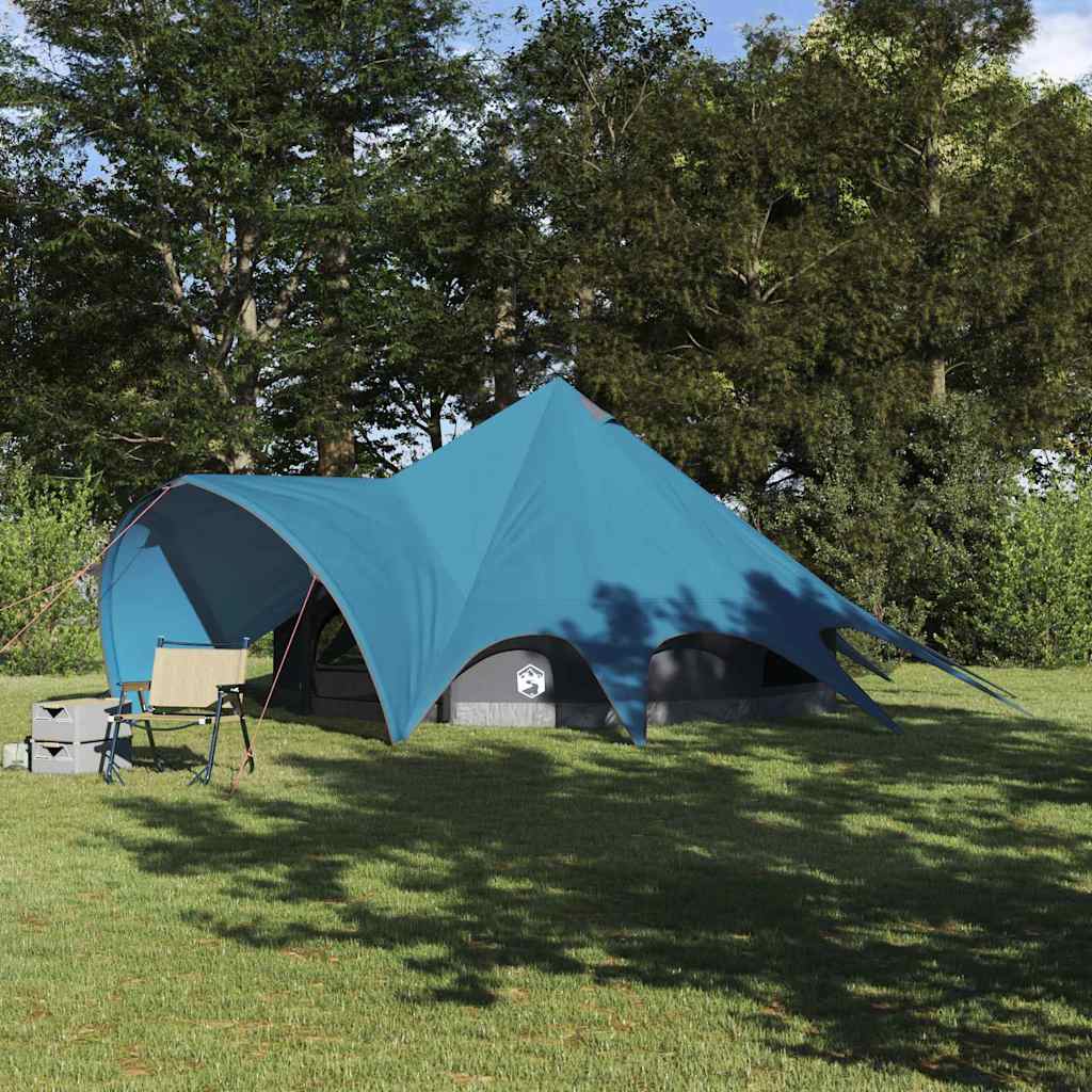 Tienda tipi Vidaxl con techo azul y gris 600 x 600 x 347 cm
