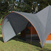 Vidaxl teepee tent met dak grijs en oranje 600 x 600 x 347 cm