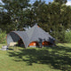Tienda tipi Vidaxl con techo gris y naranja 600 x 600 x 347 cm