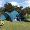 Tenda teepee Vidaxl con tetto blu e grigio 600 x 600 x 347 cm