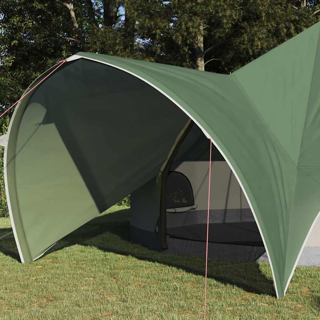 Tienda tipi Vidaxl con techo verde y gris 600 x 600 x 347 cm