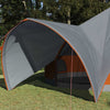 Vidaxl teepee tent met dak grijs en oranje 600 x 600 x 347 cm