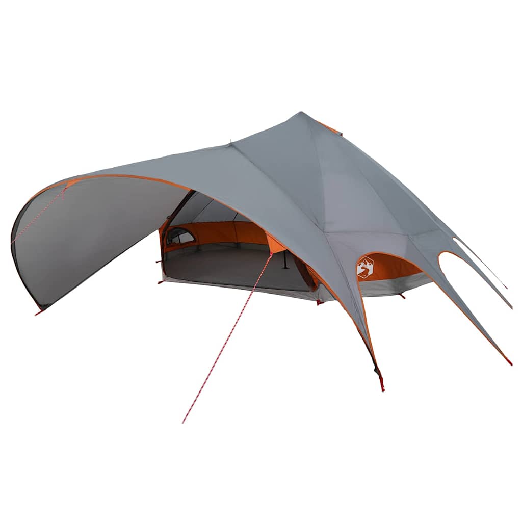 Tienda tipi Vidaxl con techo gris y naranja 600 x 600 x 347 cm